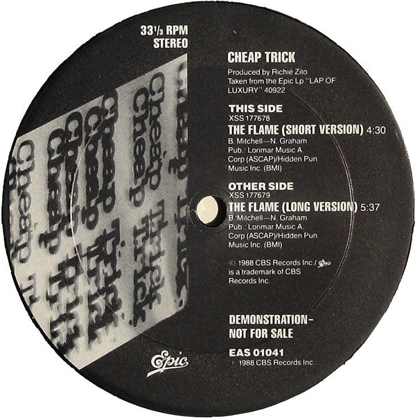 Cheap Trick : The Flame (12", Single, Promo)