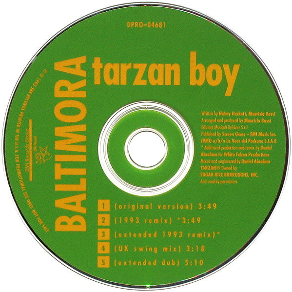 Baltimora : Tarzan Boy (CD, Maxi, Promo)