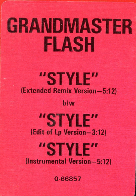 Grandmaster Flash : Style (Peter Gunn Theme) (12", Single, Promo)