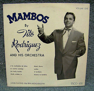 Tito Rodriguez & His Orchestra : Mambos By Tito Rodriguez And His Orchestra Volume One (10", MiniAlbum)