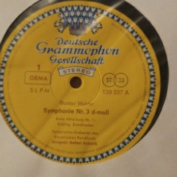 Gustav Mahler - Rafael Kubelik : Symphony No. 3 (2xLP, RE, Gat)