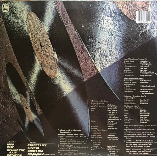Herb Alpert : Rise (LP, Album)
