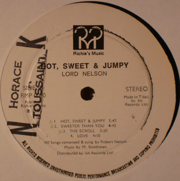Lord Nelson (2) : Hot, Sweet & Jumpy (LP, Album)