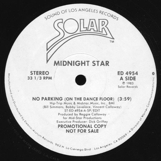 Midnight Star : No Parking (On The Dance Floor) (12", Promo)