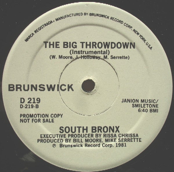 South Bronx : The Big Throwdown (12", Promo)