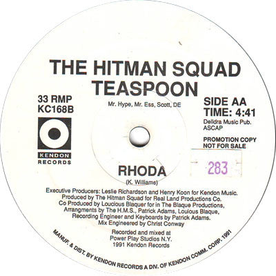 The Hitman Squad : Nothing But The Truth / Rhoda (12", Promo)