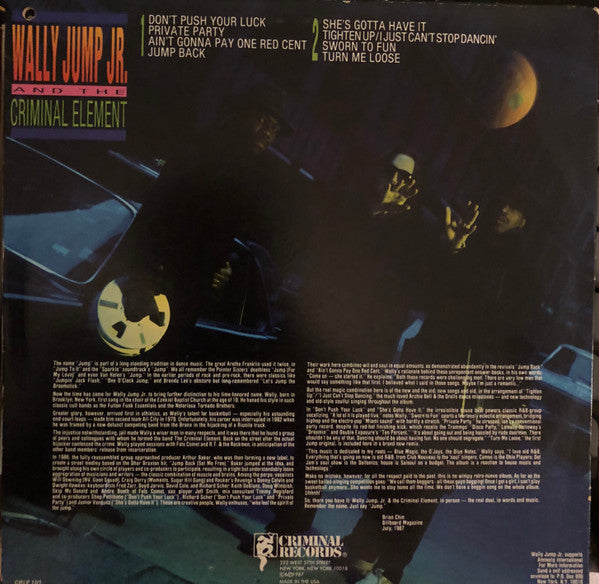 Wally Jump Jr & The Criminal Element : Don't Push Your Luck (LP, Promo)