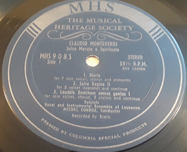 Claudio Monteverdi, Ensemble Vocal De Lausanne And Ensemble Instrumental De Lausanne, Michel Corboz : Selva Morale E Spirituale And Other Compositions For San Marco In Venice (Volume I) (2xLP + Box)