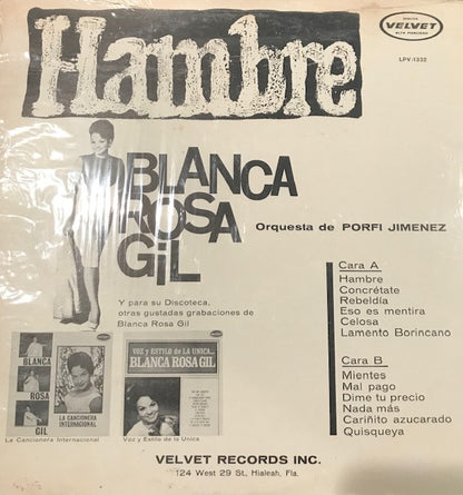 Blanca Rosa Gil / Porfi Jiménez Y Su Orquesta : Hambre (LP, Album)