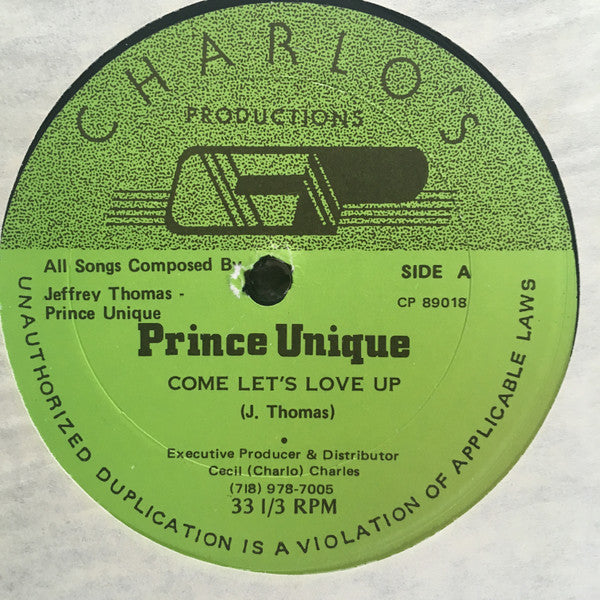 Prince Unique : Trinbago Will Rise (12", Single)