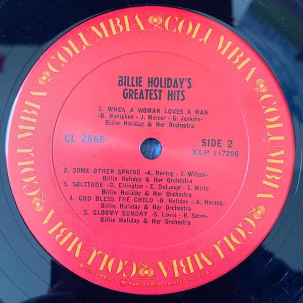 Billie Holiday : Billie Holiday’s Greatest Hits (LP, Comp, Mono, RE)