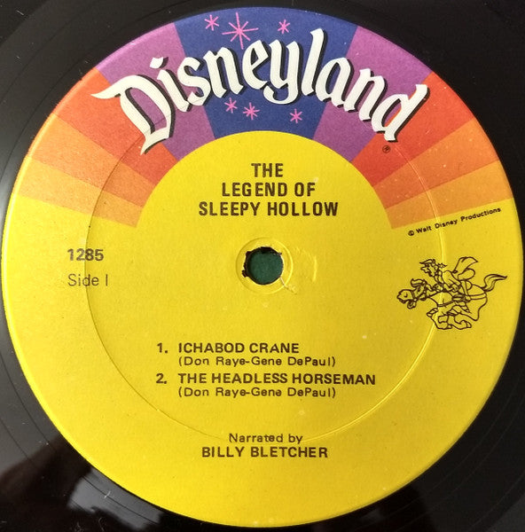 Billy Bletcher : Walt Disney's The Legend Of Sleepy Hollow And Rip Van Winkle (LP, Album, RE, RP)