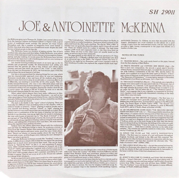 Joe McKenna (2) And Antoinette McKenna : Traditional Music Of Ireland - Irish Pipes And Harp (LP, Album)