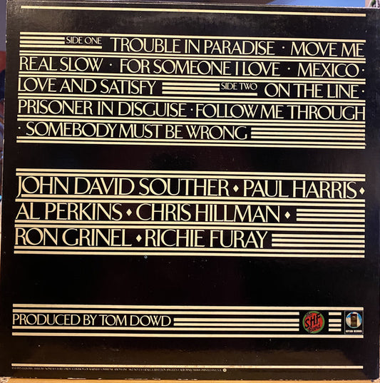 The Souther-Hillman-Furay Band : Trouble In Paradise (LP, Album, Ter)