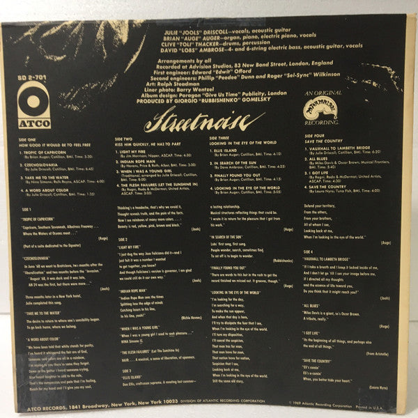 Julie Driscoll, Brian Auger & The Trinity : Streetnoise (2xLP, Album, PR,)