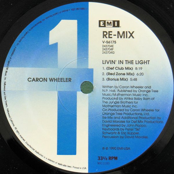 Caron Wheeler : Livin' In The Light (Re-Mix) (12")