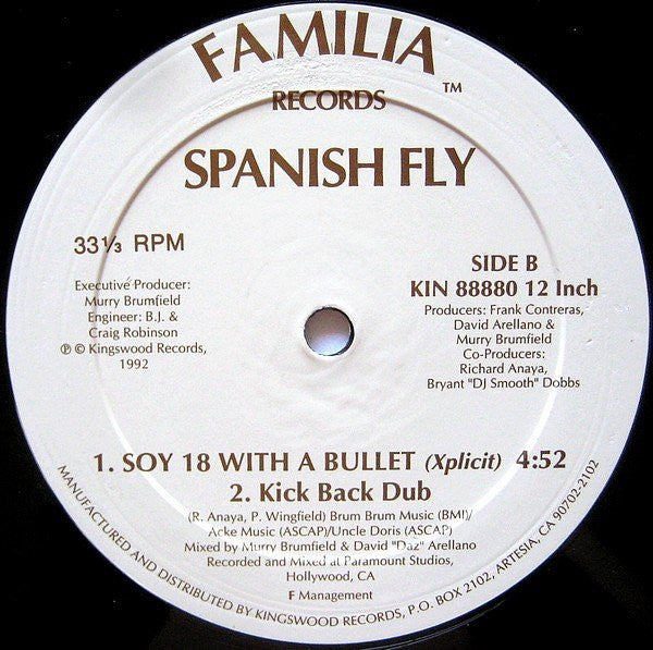 Spanish F.L.Y. : Soy 18 With A Bullet (12")