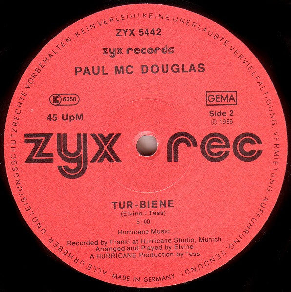 Paul Mc Douglas : Turbo-Geil (12")