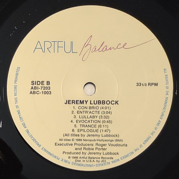 Jeremy Lubbock : Spectrum: Keyboards Strings Synthesizers (LP)