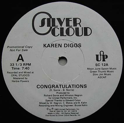 Karen Diggs : Congratulations (12", Promo)