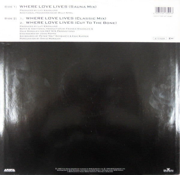Alison Limerick : Where Love Lives (12")