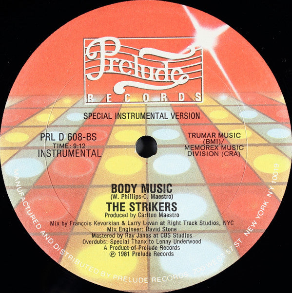 The Strikers : Body Music (12")