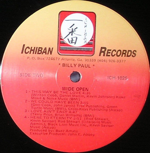 Billy Paul : Wide Open (LP, Album)