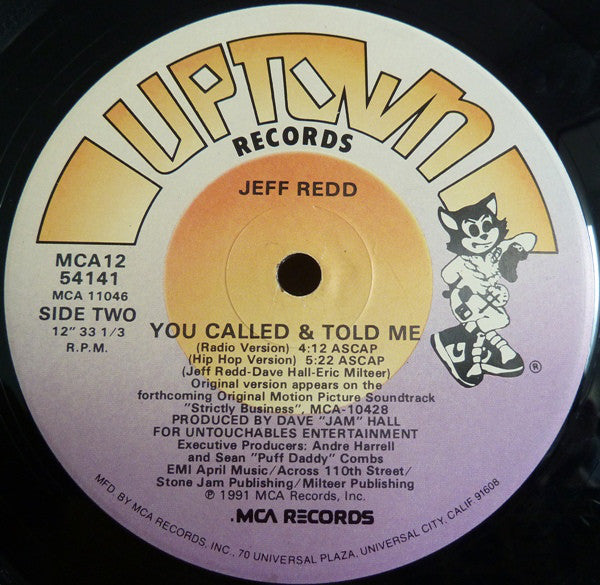 Jeff Redd : You Called & Told Me (12", Single)
