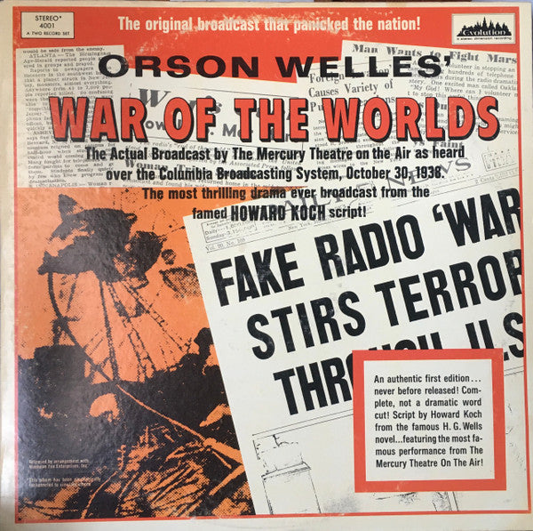 Orson Welles : War Of The Worlds (2xLP, Album, Gat)