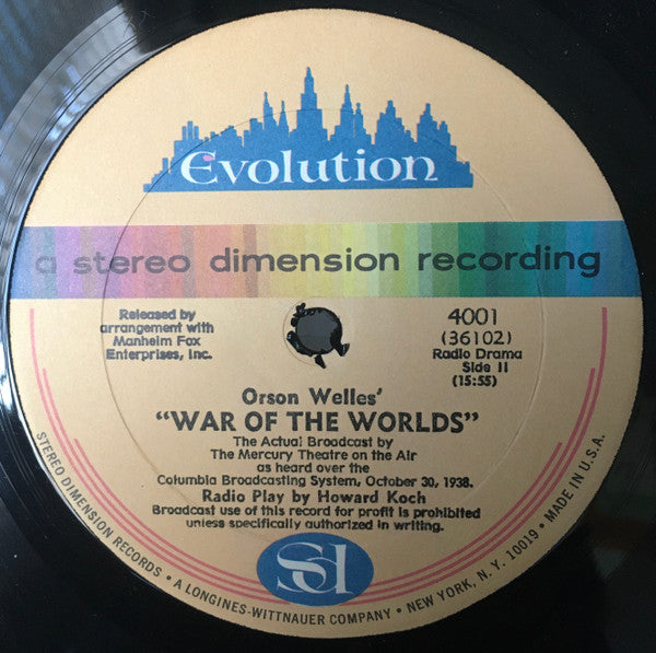 Orson Welles : War Of The Worlds (2xLP, Album, Gat)