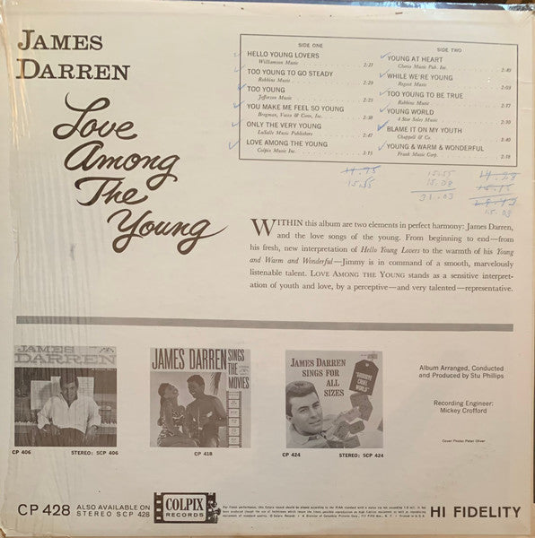 James Darren : Love Among The Young (LP, Album)