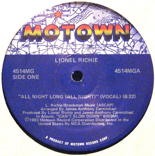 Lionel Richie : All Night Long (All Night) (12", Single)