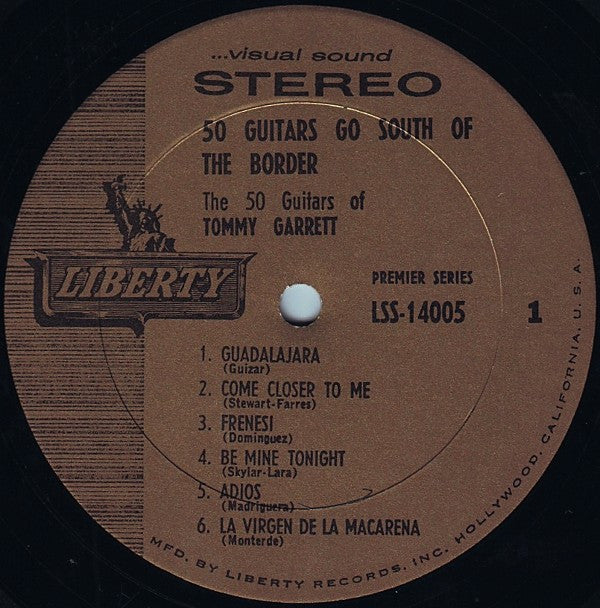 The 50 Guitars Of Tommy Garrett : 50 Guitars Go South Of The Border (LP, Album, Gat)