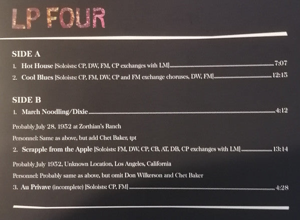 Charlie Parker : Bird In LA (4xLP, RSD, Ltd)