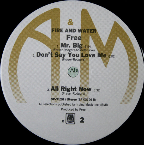 Free : Fire And Water (LP, Album, RE, RCA)