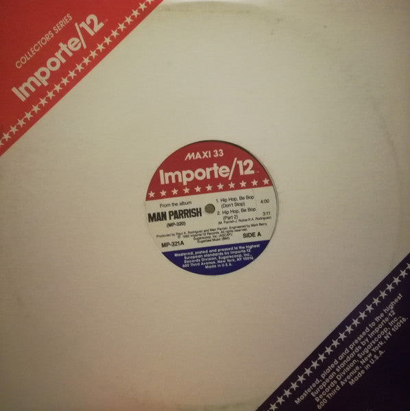 Man Parrish : Hip Hop, Be Bop (Don't Stop) (12", Maxi)