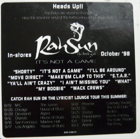 RahSun : It's Not A Game (LP, Album, Promo, Cle)