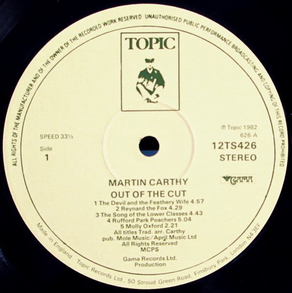 Martin Carthy : Out Of The Cut (LP, Album)
