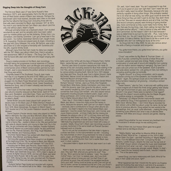 Doug Carn : Adam's Apple (LP, Album, RE, RM, Ora)