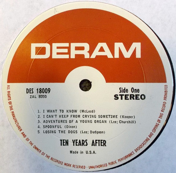 Ten Years After : Ten Years After (LP, Album, Pit)