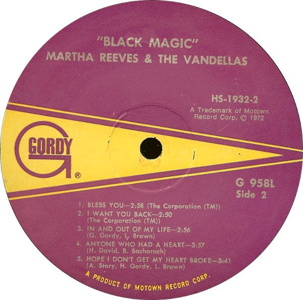 Martha Reeves & The Vandellas : Black Magic (LP, Album)