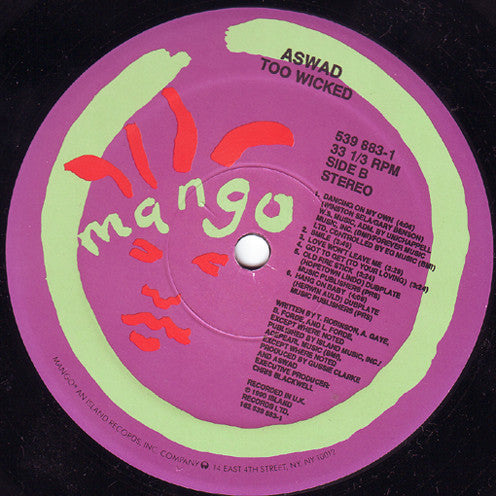 Aswad : Too Wicked (LP, Album)