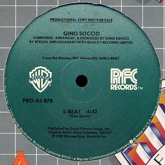 Gino Soccio : S-Beat (12", Promo)