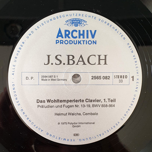 Johann Sebastian Bach, Helmut Walcha : Das Wohltemperierte Klavier I & II = The Well-Tempered Clavier = Le Clavier Bien Tempéré (5xLP + Box)