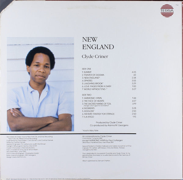Clyde Criner : New England (LP, Album)