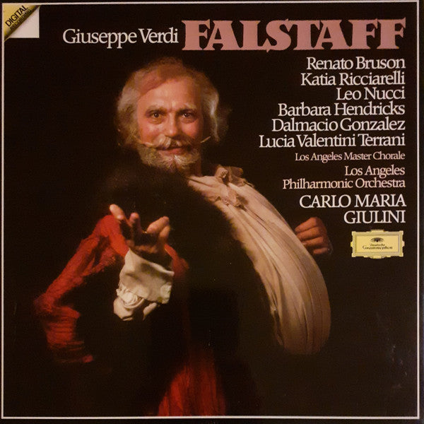 Giuseppe Verdi - Renato Bruson, Katia Ricciarelli, Leo Nucci, Barbara Hendricks, Dalmacio Gonzalez, Lucia Valentini Terrani, Los Angeles Philharmonic Orchestra, Carlo Maria Giulini : Falstaff (3xLP, Album, Dig + Box)