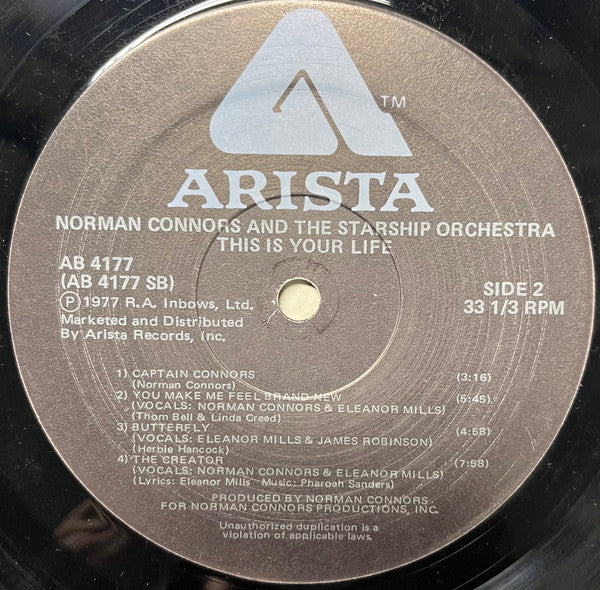 Norman Connors : This Is Your Life (LP, Album)