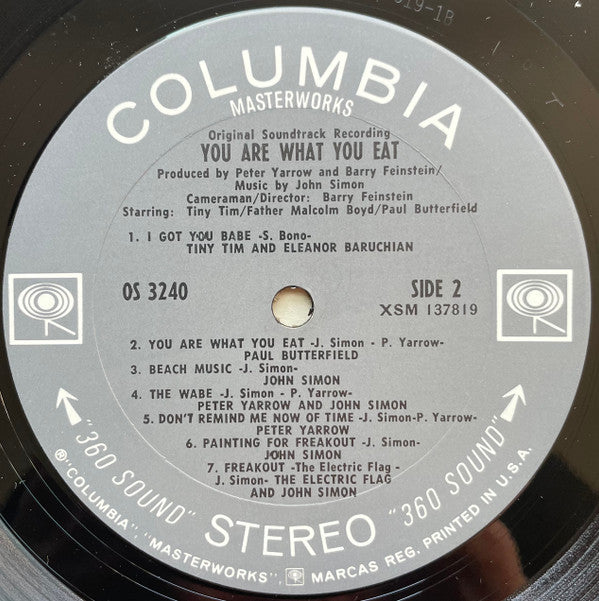 Various : You Are What You Eat (Original Soundtrack Recording) (LP, Ter)