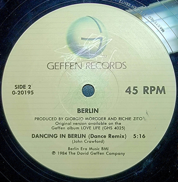 Berlin : No More Words / Dancing In Berlin (12", Maxi, All)