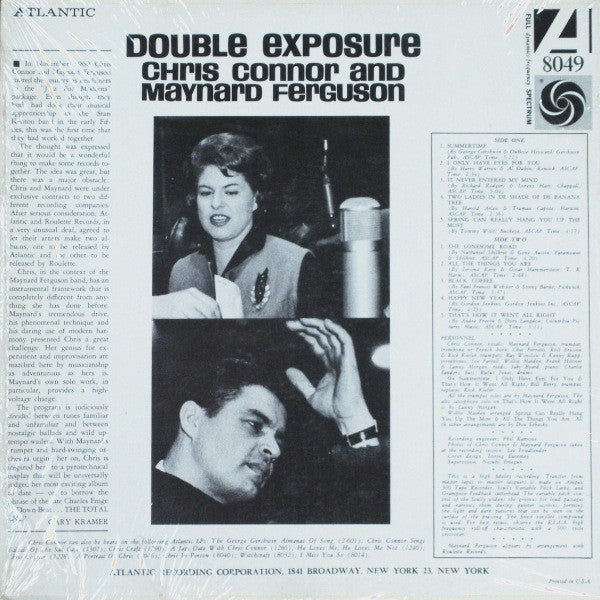 Chris Connor And Maynard Ferguson : Double Exposure (LP, Album, Mono, MGM)